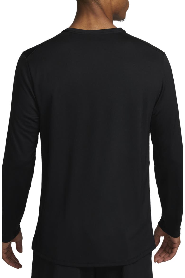 Dri-FIT UV Long-Sleeve Running Top, Alternate, color, BLACK