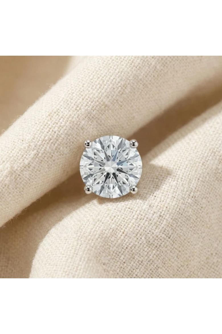 1/2 - 2 Ct Single Diamond Stud in 14k Gold One Earring Lab Grown, Alternate, color, White Gold - 2Ct