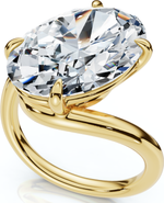 Bliss Diamond Certified 7Ct Aire Oval Cut Diamond Solitaire Engagement Ring 14k Gold Lab Grown