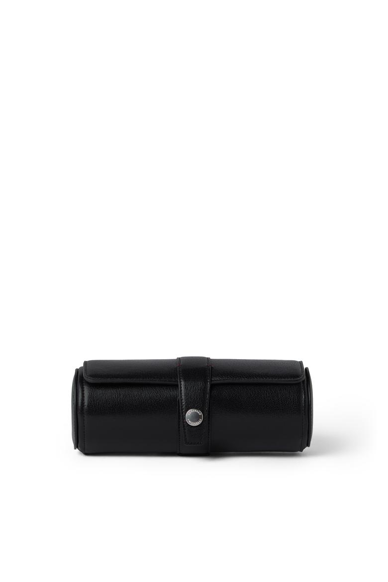 Grained leather watch box, Main, color, Black