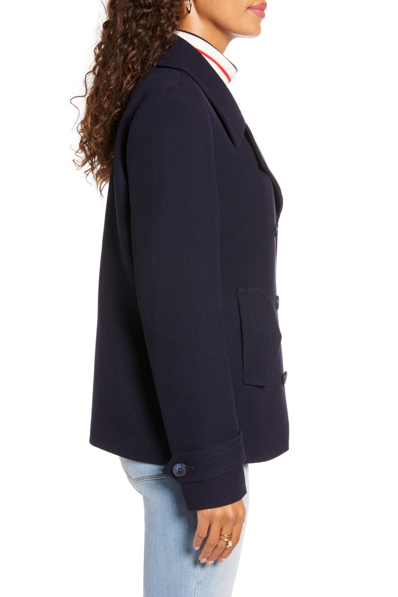 Double Breasted Peacoat, Alternate, color, NAVY NIGHT