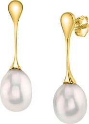 The Pearl Source Freshwater Pearl Long Drop Earrings