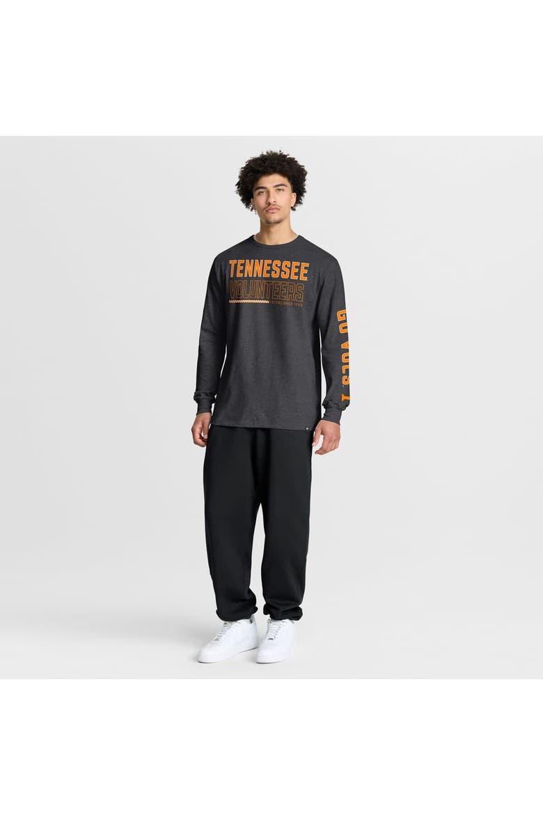 Men's Fanatics Charcoal Tennessee Volunteers Quad Fuel The Fire Long Sleeve T-Shirt, Alternate, color, Charcoal