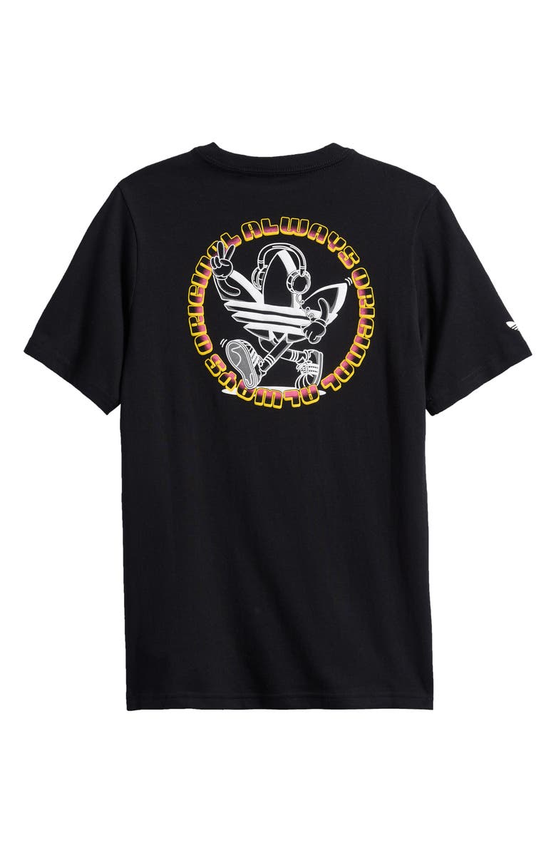 adidas Kids' Cotton Graphic T-Shirt, Alternate, color, Black