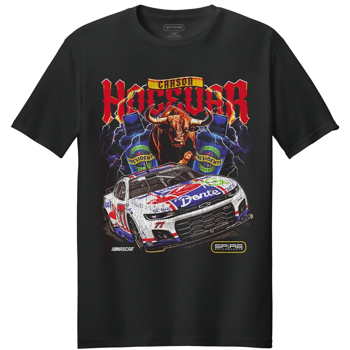 Men's E2 Apparel  Black Carson Hocevar Chili's Car T-Shirt - image 2