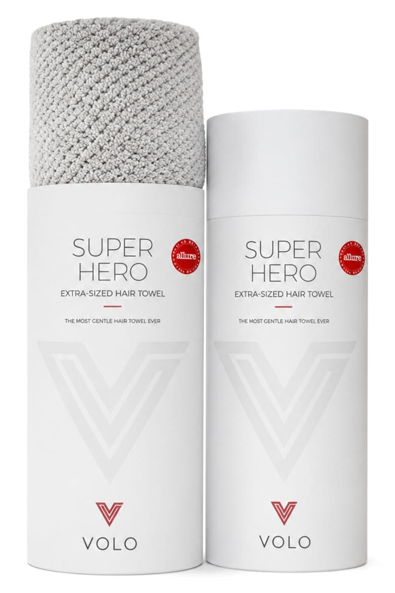 Super Hero XL Hair Towel, Alternate, color, LUNA GRAY