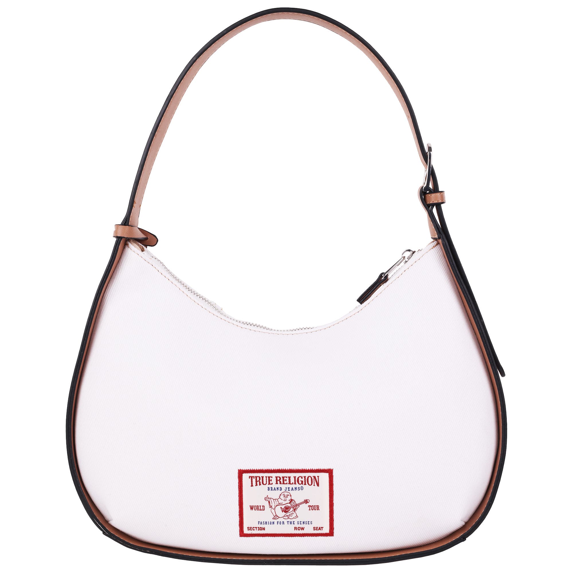 True Religion Horseshoe Pocket Medium Hobo, Alternate, color, White