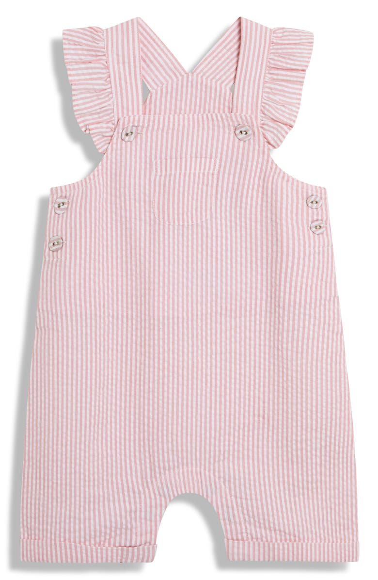 JOJO MAMAN BEBE Cotton Shirt & Overalls Set, Alternate, color, Pink