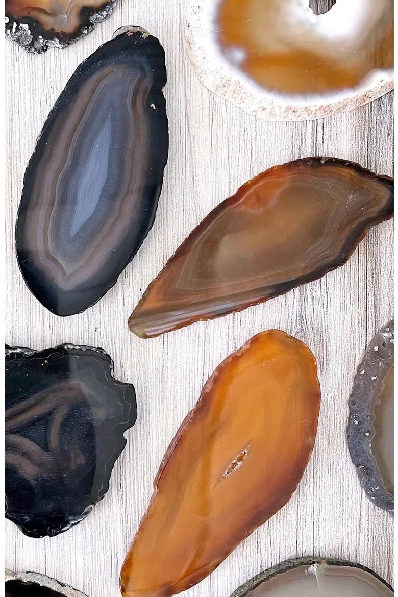 Agate Slice, Alternate, color, Natural Brown