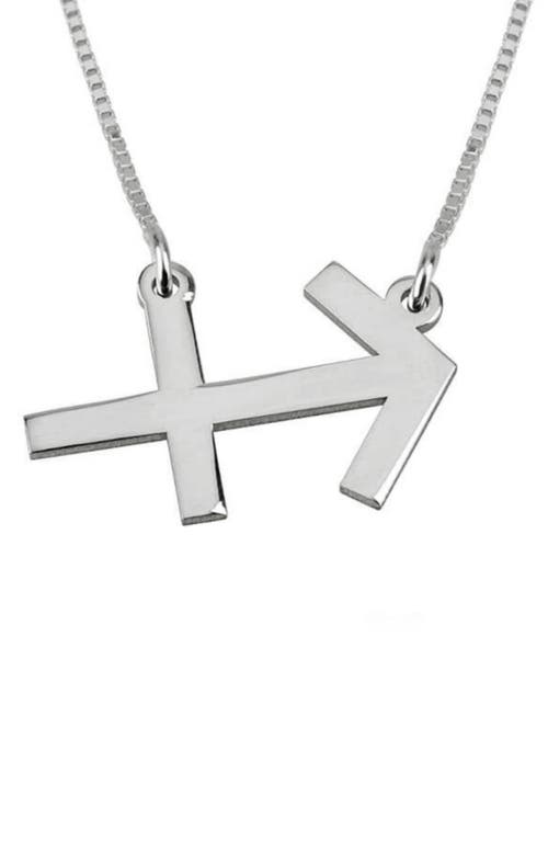 MELANIE MARIE Zodiac Pendant Necklace in Sterling Silver - Sagittarius 