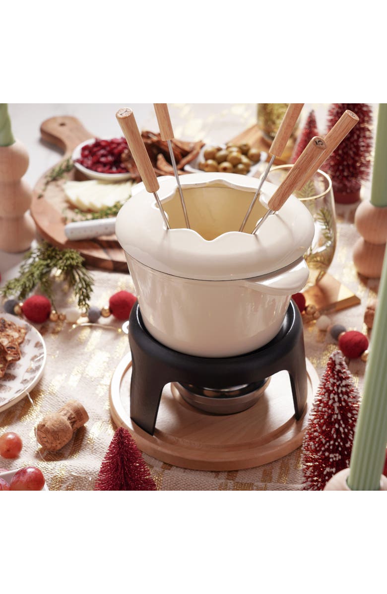 TWINE Cast Iron Fondue Set, Alternate, color, White