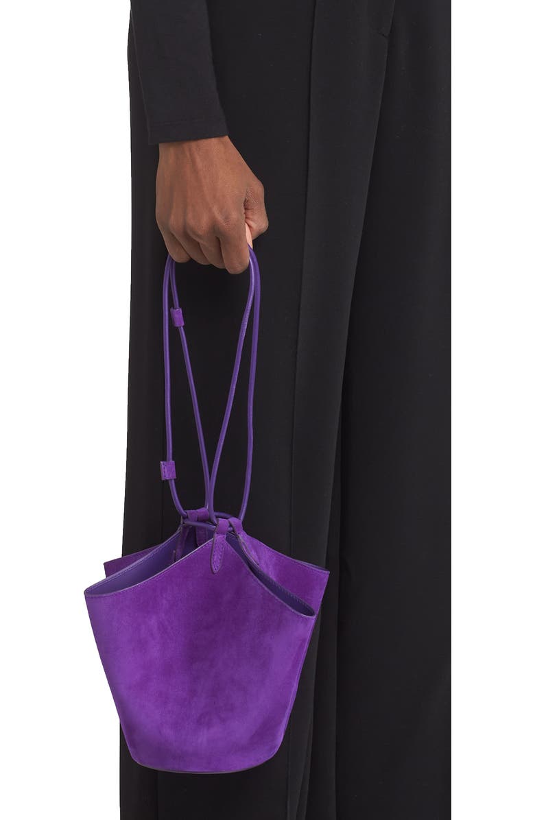 Khaite Mini Lotus Suede Shoulder Bag, Alternate, color,