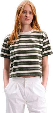 Richer Poorer The Recycled Stripe Crop Tee