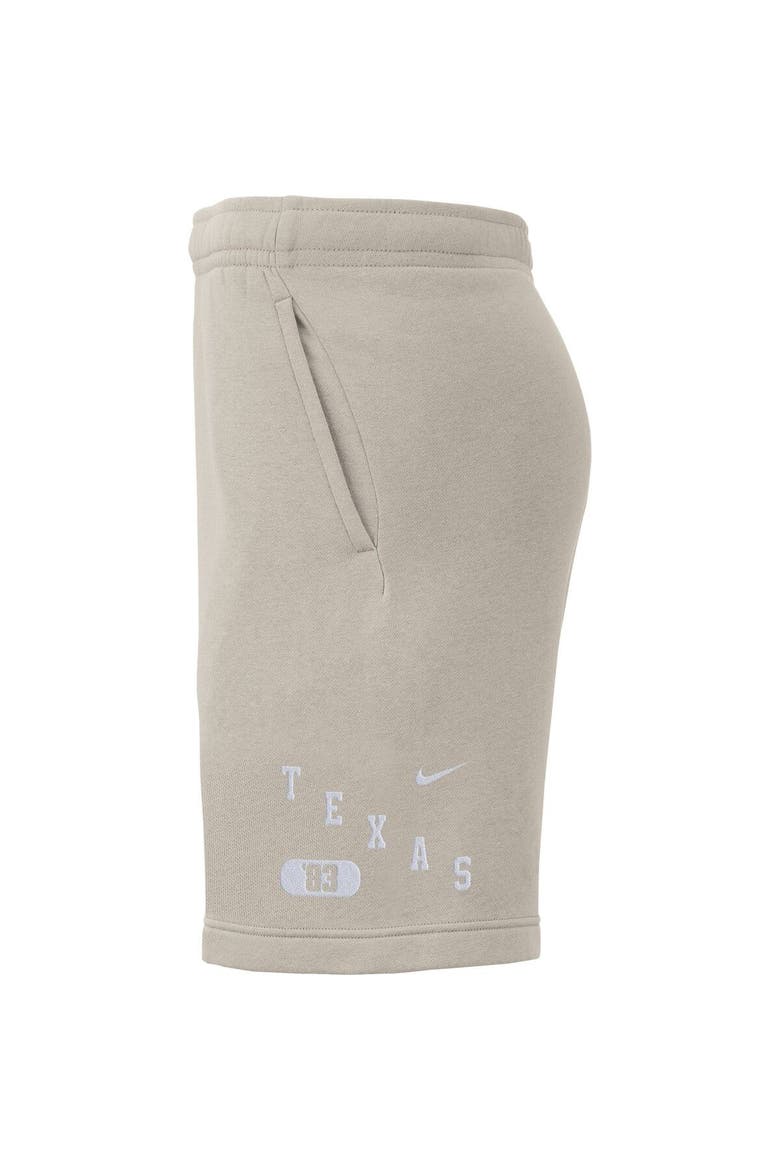 Men's Nike Cream Texas Longhorns Fleece Shorts, Alternate, color, Cream