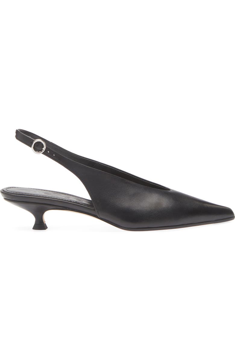 aeyde Camila Slingback Kitten Heel Pump, Alternate, color, Black
