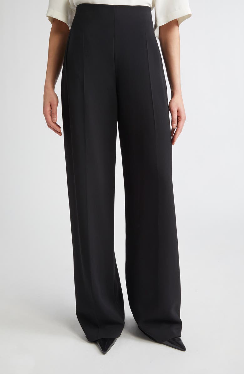FFORME Fara Bonded Crepe Straight Leg Pants, Main, color, Black
