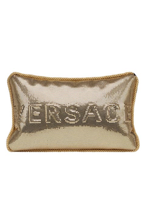 Logo Metal Mesh Accent Pillow