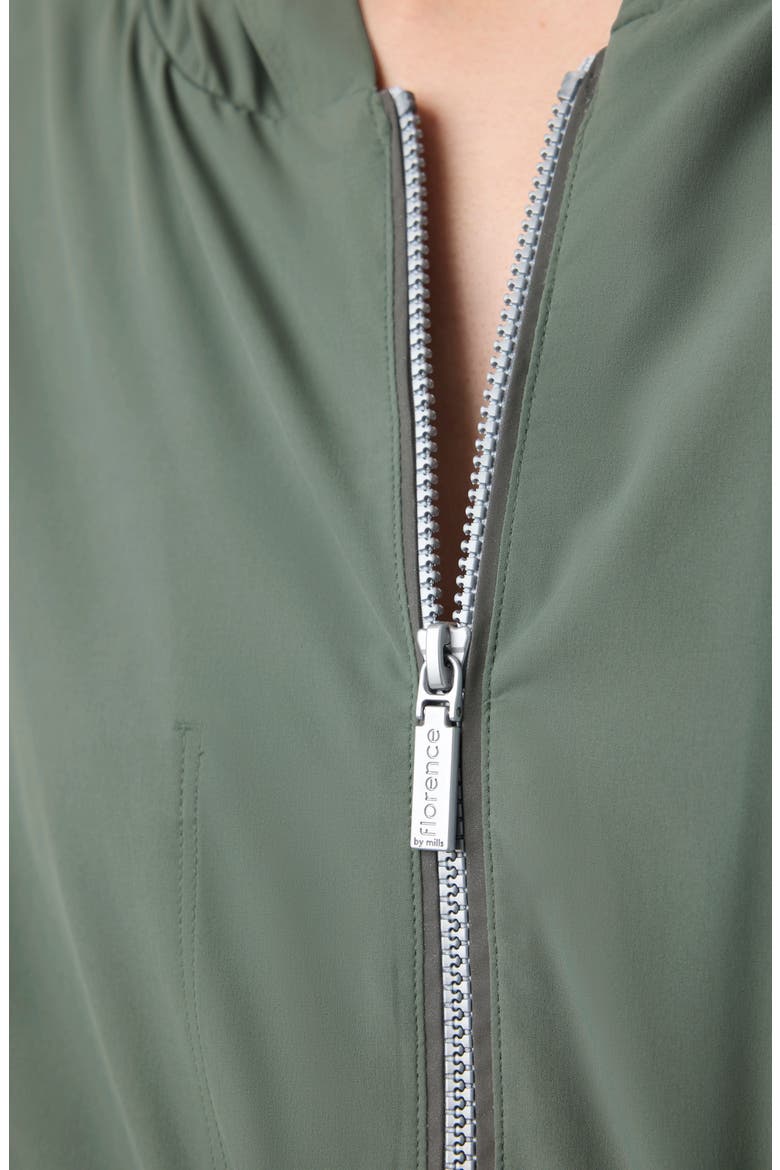 Front Zip Hooded Crop Track Jacket, Alternate, color, LAUREL WREATH