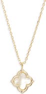 ARGENTO VIVO Mother-of-Pearl & Cubic Zirconia Clover Pendant Necklace