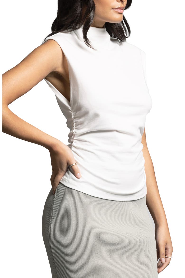 Simone Stretch Pima Cotton Top, Alternate, color, BLANC