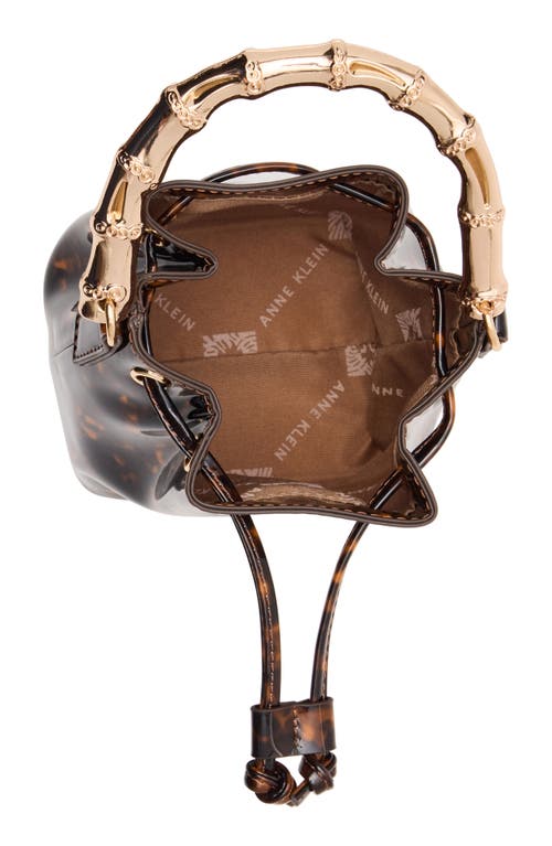 Anne Klein Mini Drawstring Bucket Bag In Brown