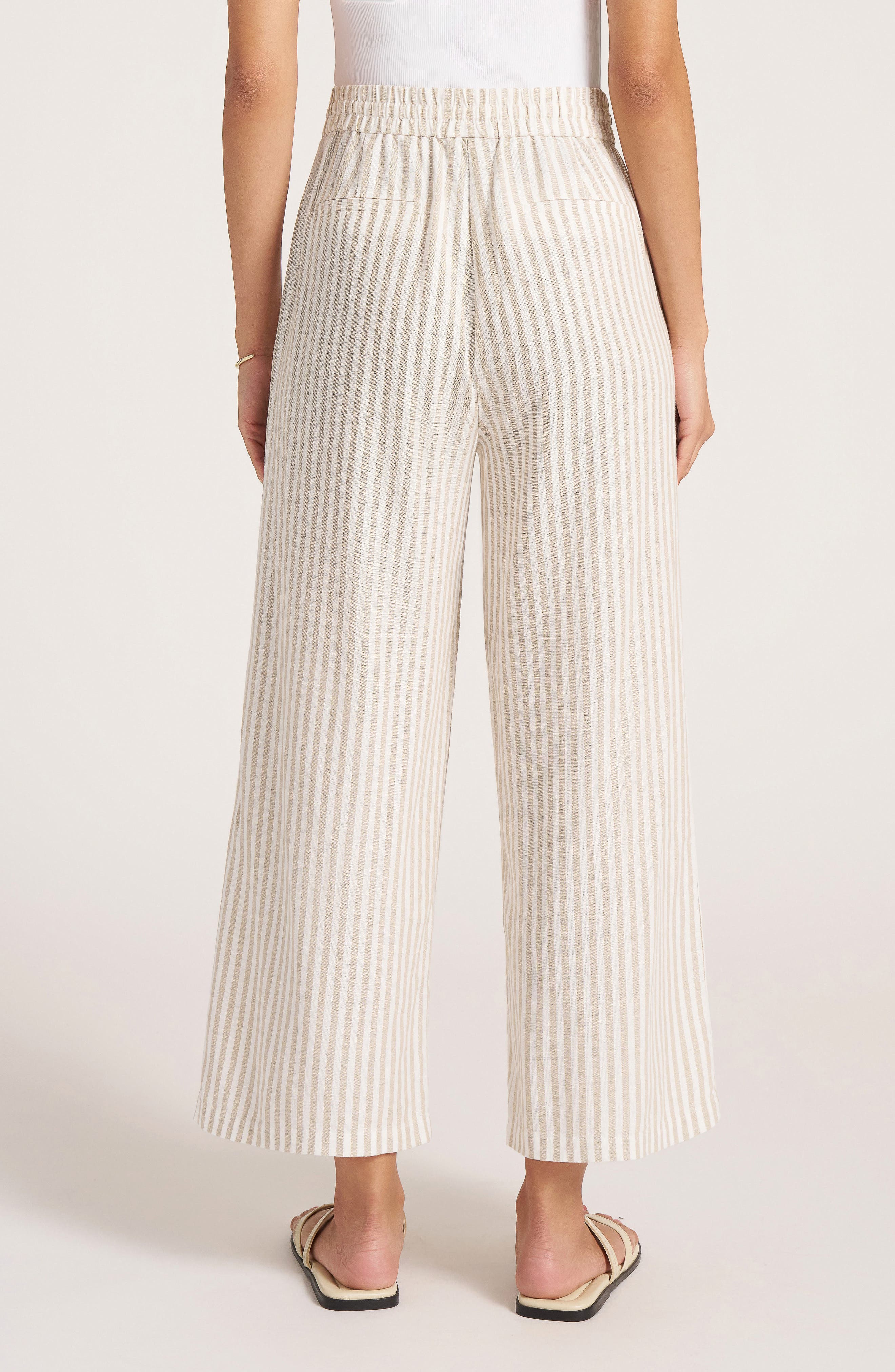 Beverly Relaxed Stripe Linen Blend Drawstring Pants - image 2