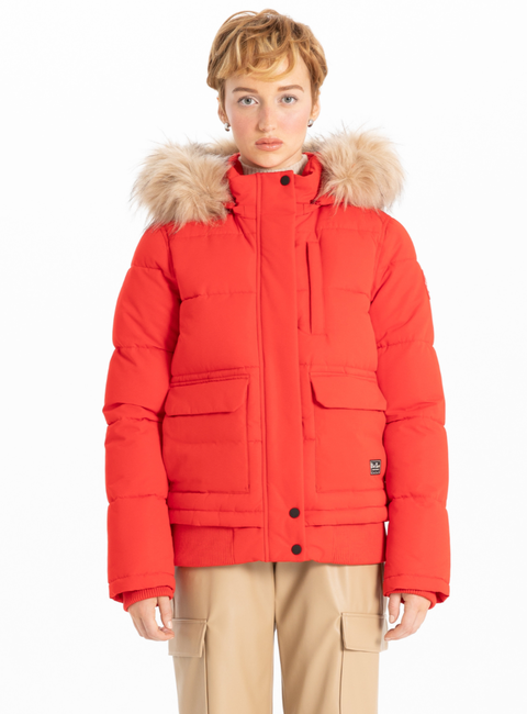 REMOVABLE HOOD & FUR BOMBER