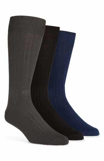 Assorted 3-Pack Cotton Blend Dress Socks