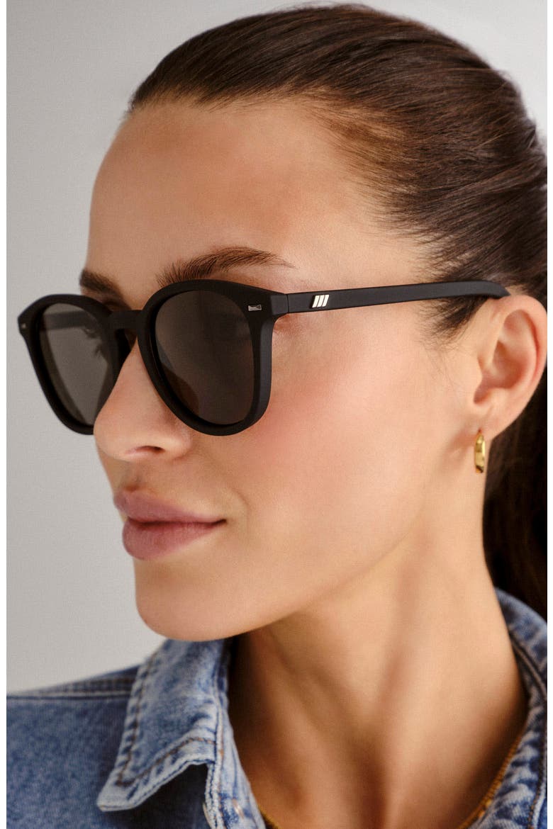 Bandwagon 51mm Sunglasses, Alternate, color, BLACK RUBBER