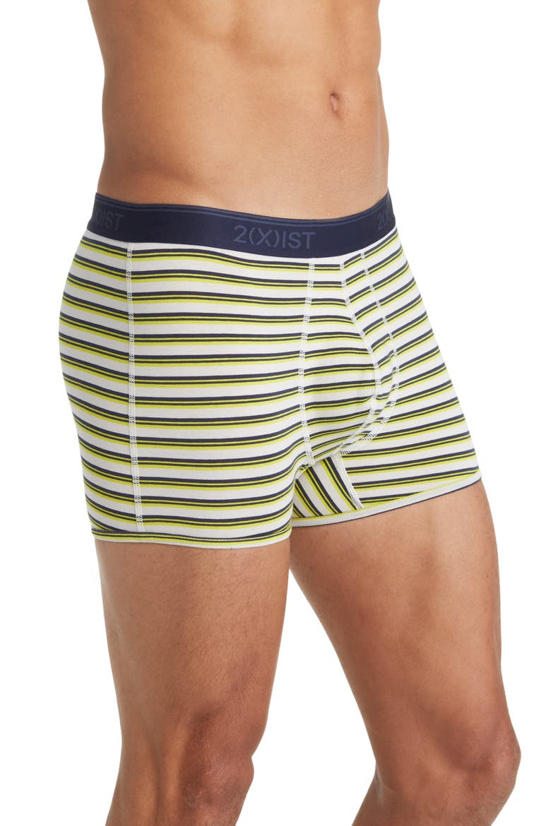 4-Pack No-Show Stretch Trunks, Alternate, color, BLUE NAVY MATTE GREEN STRIPE