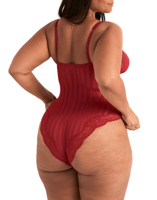 Adore Me Nala Bodysuit Lingerie In Red