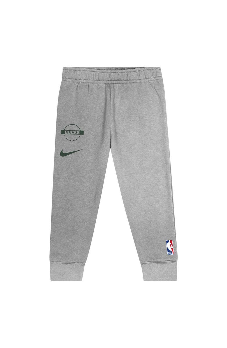 Nike Toddler Nike Hunter Green Milwaukee Bucks Team Logo 2-Piece Club Fleece Hoodie & Sweatpants Set, Alternate, color, Hunter Green
