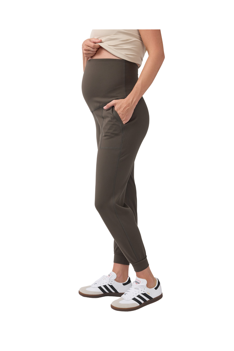 Active Tapered Leg Knit Maternity Jogger, Alternate, color, Black Olive