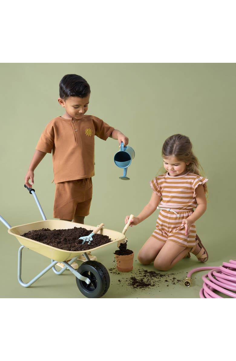 Modern Moments<sup>™</sup> by Gerber Flutter Sleeve Romper, Alternate, color, Rose Stripe