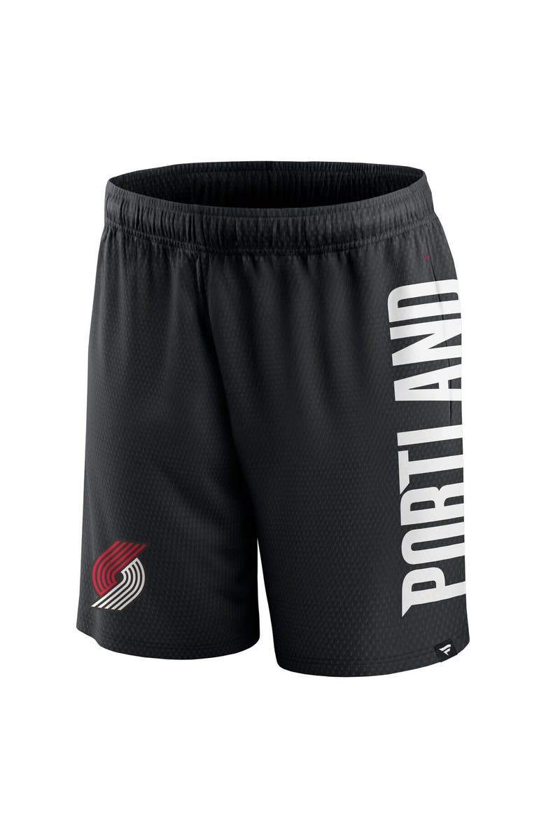 FANATICS Men's Fanatics Branded Black Portland Trail Blazers Post Up Mesh Shorts, Alternate, color, Black