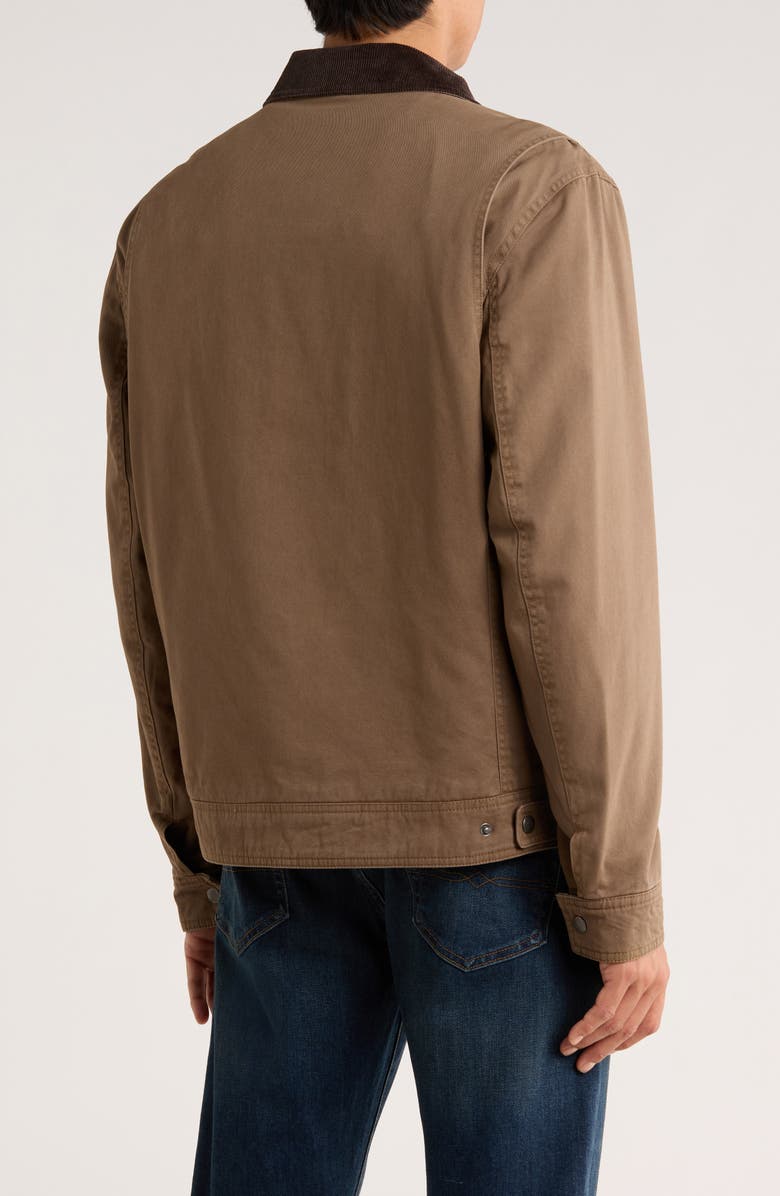 Lucky Brand Corduroy Collar Cotton Barn Jacket, Alternate, color, Mushroom