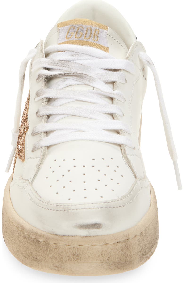 Golden Goose Ball Star 2 Low Top Platform Sneaker, Alternate, color, White/ Gold/ Black