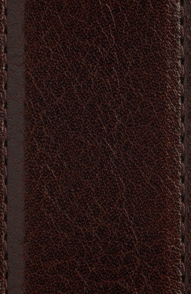 Saint Laurent La 66 Resin Buckle Calfskin Leather Belt, Alternate, color, Red Tan/ Brown