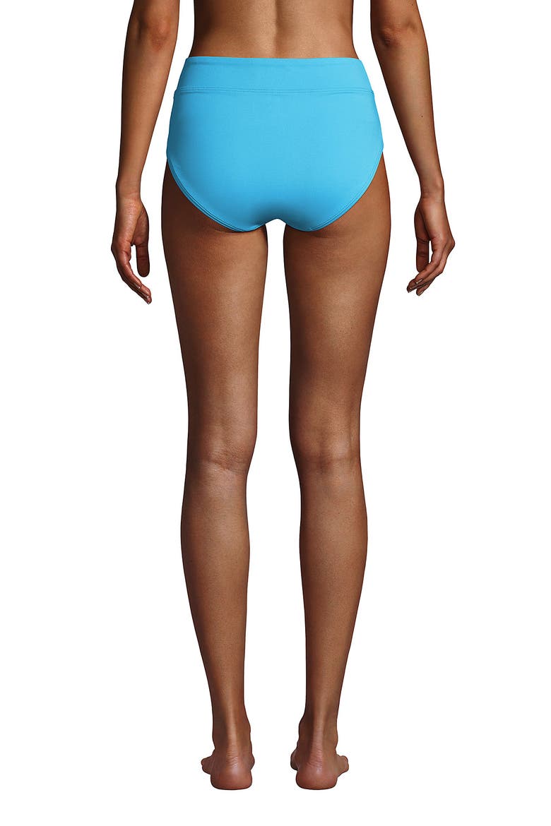Tummy Control High Waisted Bikini Bottoms, Alternate, color, Turquoise