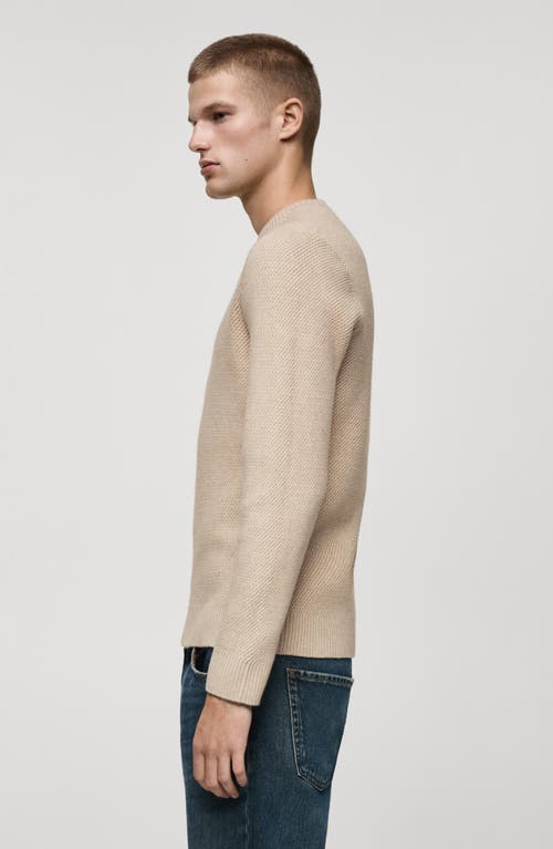 Mango Regular Fit Sweater In Sand