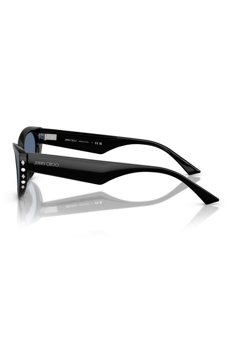 55mm Cat Eye Sunglasses, Alternate, color, BLACK BLUE