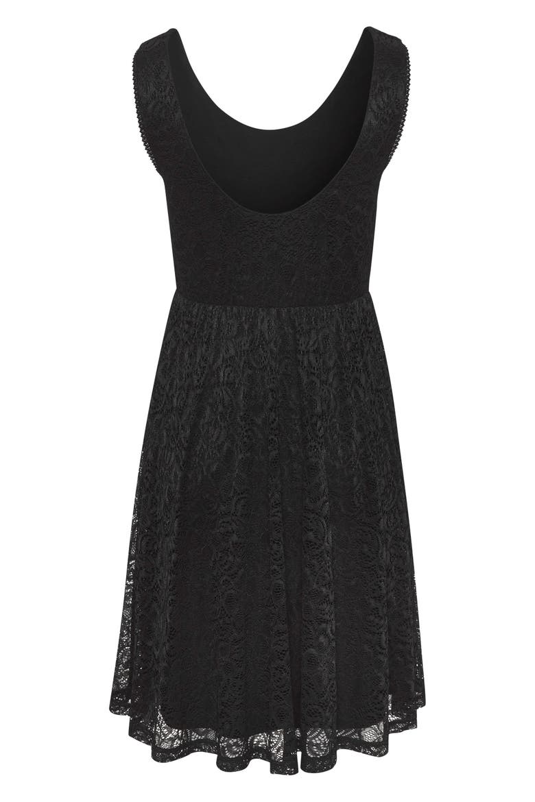 Sleeveless Lace Dress, Alternate, color, Black
