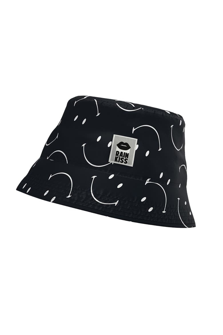 Bucket Hat Classic Smile x Smiley, Main, color, Black