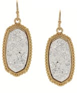 OLIVIA WELLES Gold Plated Resin Dangle Earrings