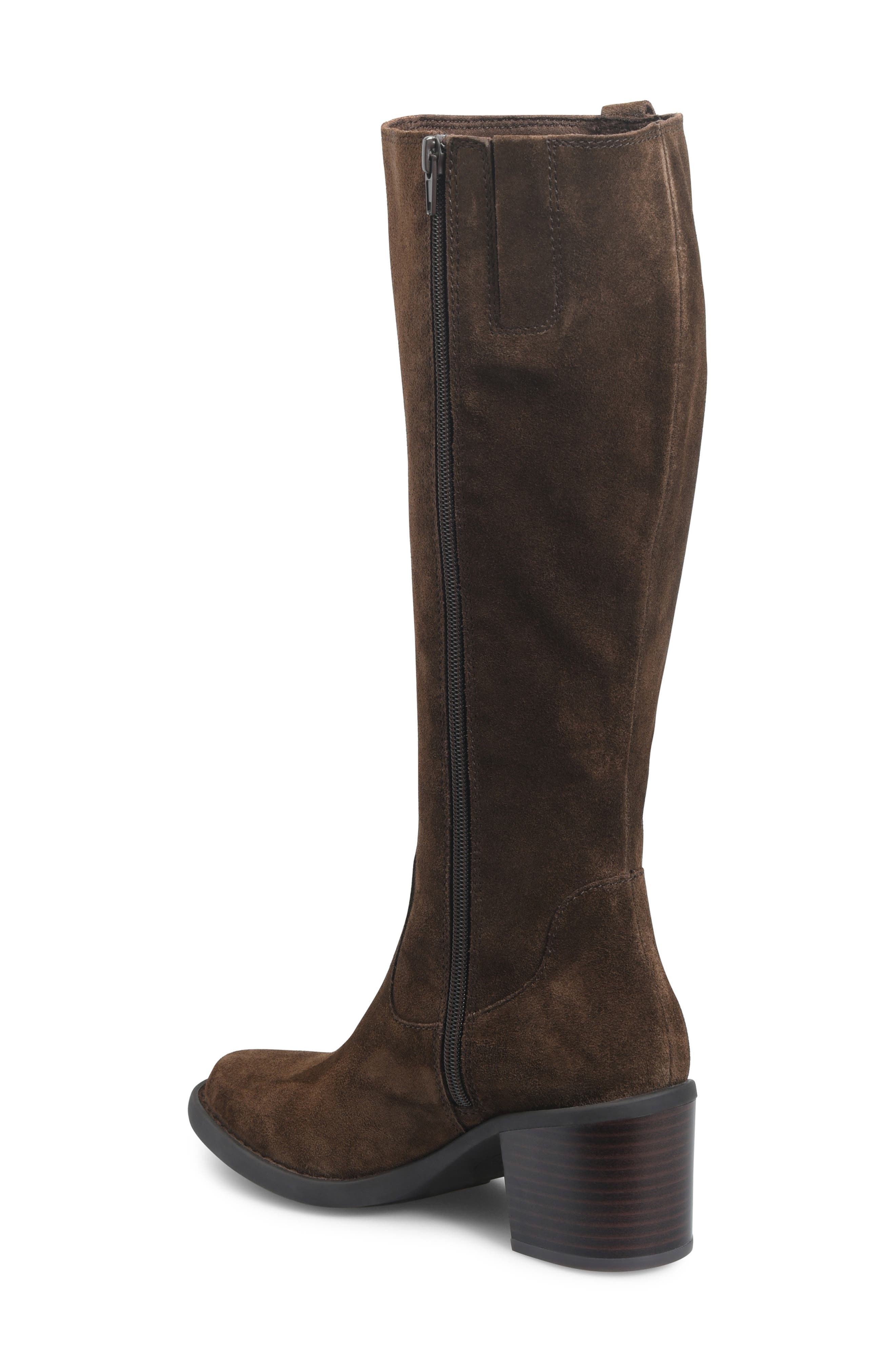 Harding Knee High Boot, Alternate, color, CHOCOLATE SUEDE