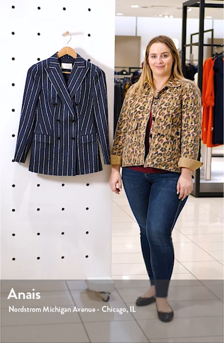 Cameron Double Breasted Silk & Cotton Jacket, sales video thumbnail