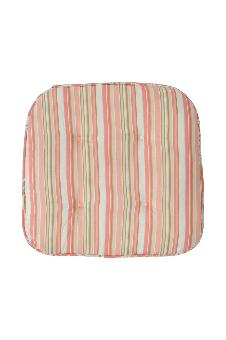 Pink Nautical Shells & Coral Single Chair Pad Cushion 17", Alternate, color, Blue