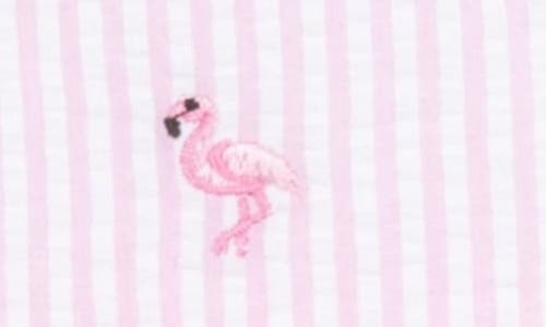 Shop Rare Editions Kids' Flamingo Seersucker Dress & Crossbody Bag Set
