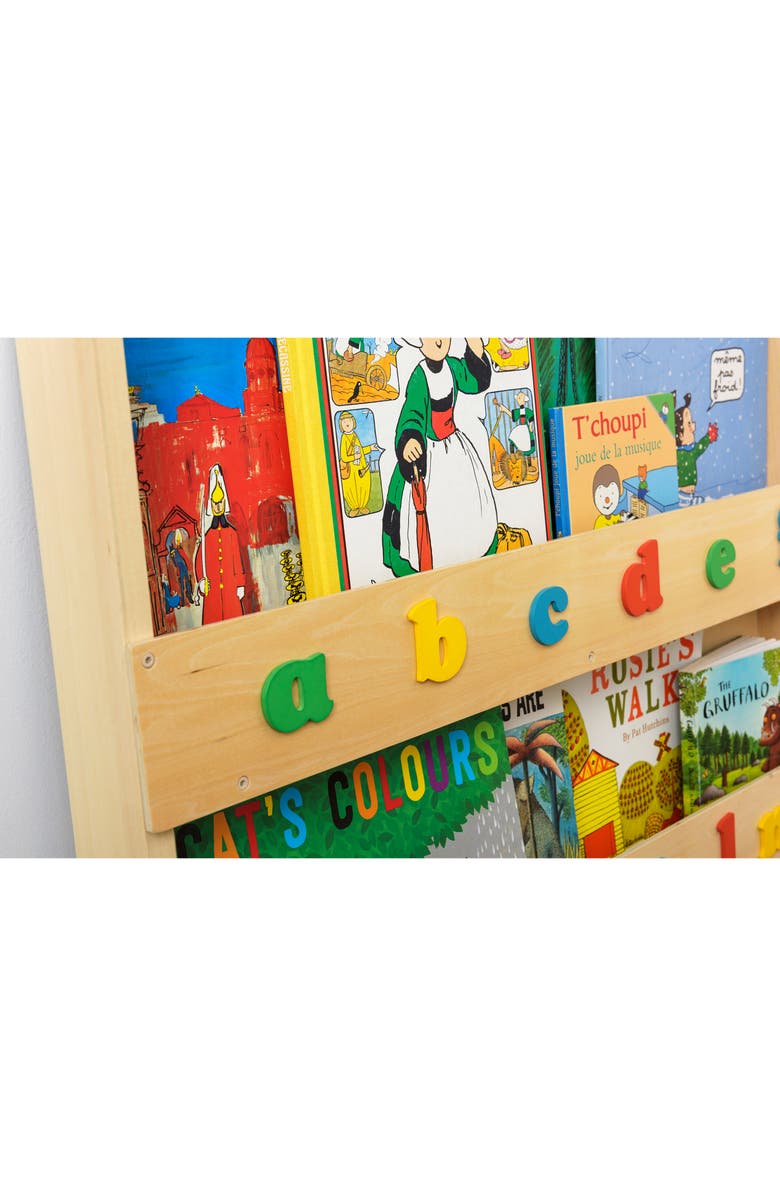 Tidy Books Rainbow ABC Natural Wood Bookcase, Alternate, color,