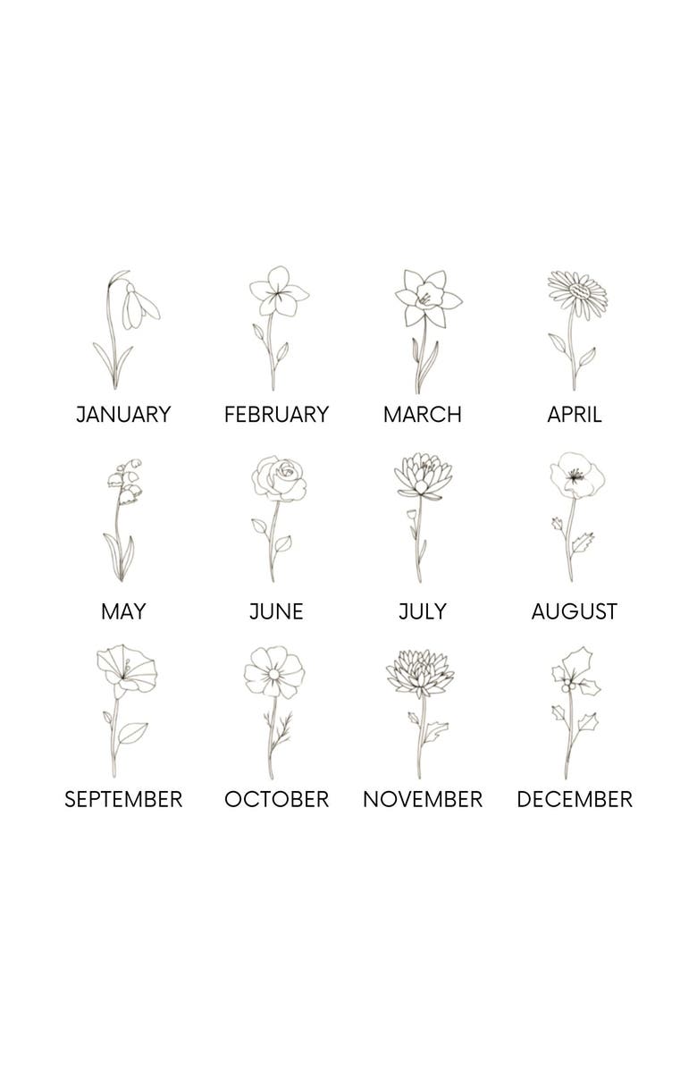 Set & Stones Lily Birth Flower Necklace, Alternate, color, Gold / March